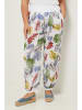 Curvy Lady Broek wit/groen/blauw