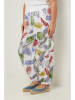 Curvy Lady Broek wit/groen/blauw