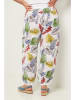 Curvy Lady Broek wit/groen/blauw