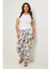 Curvy Lady Broek wit/groen/blauw