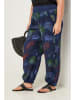 Curvy Lady Broek donkerblauw/groen