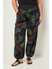 Curvy Lady Broek zwart/groen