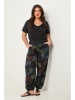 Curvy Lady Hose in Schwarz/ Grün