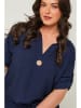 Curvy Lady Bluse in Dunkelblau