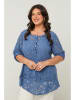 Curvy Lady Bluse in Blau