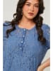 Curvy Lady Bluse in Blau