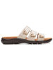 Clarks Leren slippers "Kitly Walk" wit