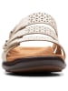 Clarks Skórzane klapki "Kitly Walk" w kolorze białym