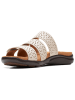 Clarks Leren slippers "Kitly Walk" wit