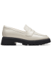 Clarks Leder-Mokassins "Stayso Edge" in Creme