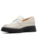 Clarks Leder-Mokassins "Stayso Edge" in Creme