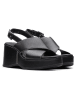 Clarks Leder-Keilsandaletten "Manon Wish" in Schwarz