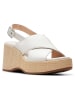 Clarks Leder-Keilsandaletten "Manon Wish" in Weiß