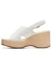 Clarks Leder-Keilsandaletten "Manon Wish" in Weiß