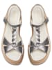 Clarks Leder-Keilsandaletten "Kimmei Twist" in Silber