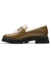 Clarks Leren mocassins "Stayso Edge" kaki/crème