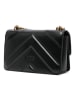 Pinko Leren schoudertas zwart - (B)22 x (H)14 x (D)7 cm