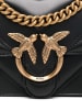 Pinko Leren schoudertas zwart - (B)22 x (H)14 x (D)7 cm