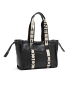 COCCINELLE Leder-Schultertasche in Schwarz - (B)35 x (H)25 x (T)15 cm