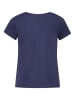 Topo Shirt "Flowers" in Dunkelblau