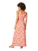 Aller Simplement Kleid in Orange/Weiss
