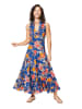 Aller Simplement Kleid in Dunkelblau/Orange