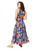 Aller Simplement Kleid in Dunkelblau/Orange