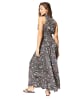 Aller Simplement Kleid in Beige/Schwarz