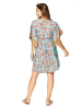 Aller Simplement Jurk turquoise/oranje
