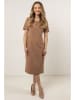 Awama Kleid in Hellbraun