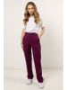 Awama Stoffen broek paars