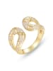 ÔNESSA Beschicht. Ring mit Edelsteinen
