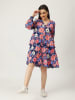 Marks & Spencer Jurk donkerblauw/koraalrood