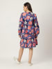 Marks & Spencer Jurk donkerblauw/koraalrood