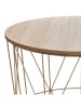 Joybos Beistelltisch in Beige/ Gold - (H)41 x Ø 40 cm