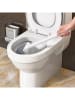 Joybos Szczotka w kolorze srebrno-białym do WC - 10 x 38 cm