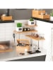 Joybos Hoekkast lichtbruin/zilverkleurig - (B)45 x (H)38,5 x (D)43 cm