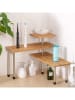 Joybos Hoekkast lichtbruin/zilverkleurig - (B)45 x (H)38,5 x (D)43 cm