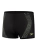 Speedo Badehose "Eco Tech" in Schwarz/ Gelb/ Hellblau