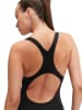 Speedo Badeanzug "Eco+ Dig" in Schwarz/ Hellblau/ Gelb