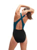 Speedo Badeanzug "Eco+ Colourbl" in Schwarz/ Grün/ Blau