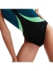 Speedo Badeanzug "Eco+ Colourbl" in Schwarz/ Grün/ Blau
