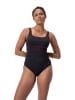 Speedo Badeanzug "Eco Contoureclipse" in Schwarz/ Rot