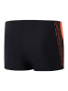 Speedo Badehose "Eco H-Boom" in Schwarz/ Orange