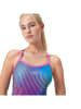 Speedo Badeanzug "Eco+ Placem" in Schwarz/ Rosa/ Hellblau