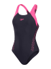 Speedo Badeanzug "Eco H-Boom" in Schwarz/ Pink