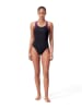 Speedo Badeanzug "Eco H-Boom" in Schwarz/ Lila