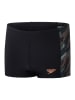 Speedo Badehose "Eco H-Boom" in Schwarz/ Orange/ Khaki