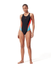 Speedo Strój kąpielowy "Eco Colourblock" w kolorze czarno-pomarańczowo-błękitnym