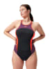 Speedo Badpak "Eco+" zwart/oranje/paars